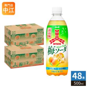 三ツ矢 アサヒ 梅ソーダ 500ml ペットボトル 48本 (24本入×2