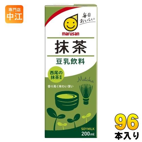 マルサンアイ 豆乳飲料 抹茶 200ml 紙パック 96本 (24本入×4 まとめ買い) 豆乳飲料 ...