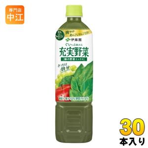 伊藤園 充実野菜 緑の野菜ミックス 740g ペットボトル 30本 (15本入×2 まとめ買い) 野菜ジュース 鉄分補給 食塩不使用｜nakae-web