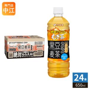 伊藤園 健康ミネラルむぎ茶 黒豆麦茶 650ml ペットボトル 24本入 お茶 カフェインゼロ 麦茶 水分補給 ミネラル