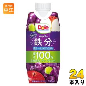 雪印メグミルク Dole JuicyPlus 1日分の鉄分 330ml 紙パック 36本 (12