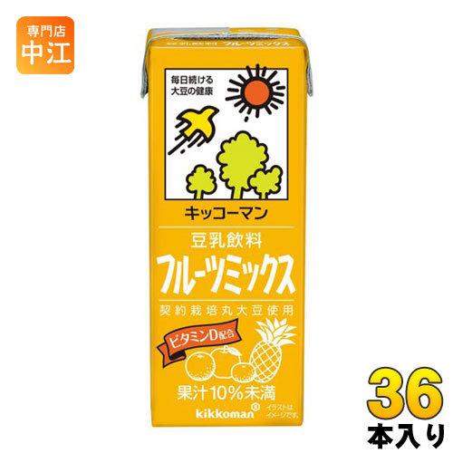 キッコーマン 豆乳飲料 フルーツミックス 200ml 紙パック 36本 (18本入×2 まとめ買い)...