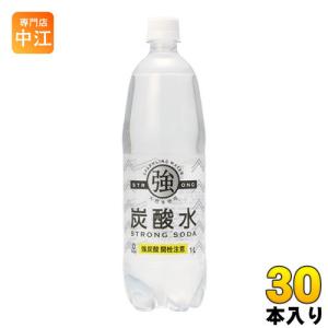 友桝飲料 強炭酸水 1L ペットボトル 30本 (15本入×2 まとめ買い) 炭酸飲料 炭酸水 強炭酸 無糖｜nakae-web