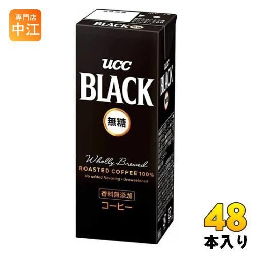 UCC ブラック無糖 200ml 紙パック 48本 (24本入×2 まとめ買い)