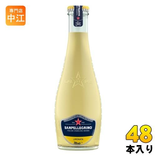 サンペレグリノ イタリアン スパークリングドリンク リモナータ (レモン) 200ml 瓶 48本 ...