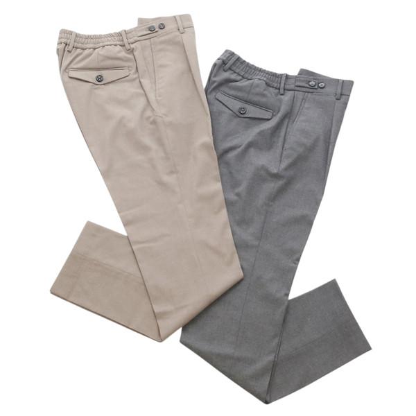 【SALE30】BERWICH ベルウィッチ [秋冬] ストレッチマイクロフランネルパンツ 1プリー...