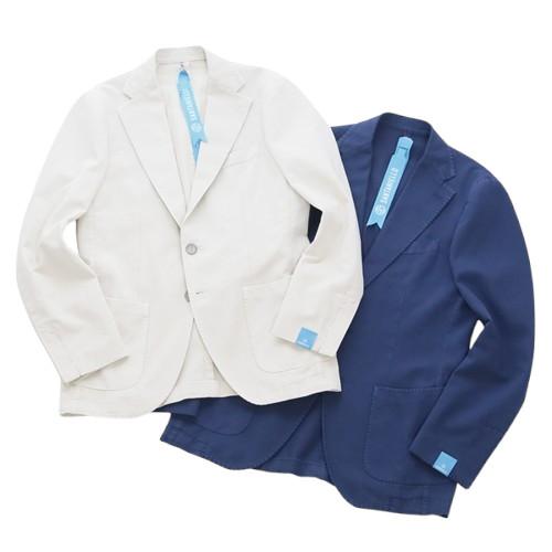【SALE30】SANTANIELLO サンタニエッロ [春夏] コットンリネンジャケット ICE ...