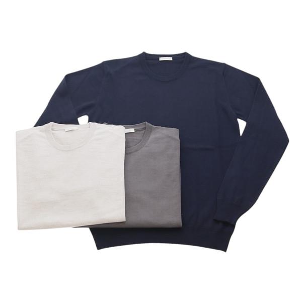 【SALE20】nomiamo ノミアモ [秋冬] 12G メリノウール クルーネックニット 12ゲ...