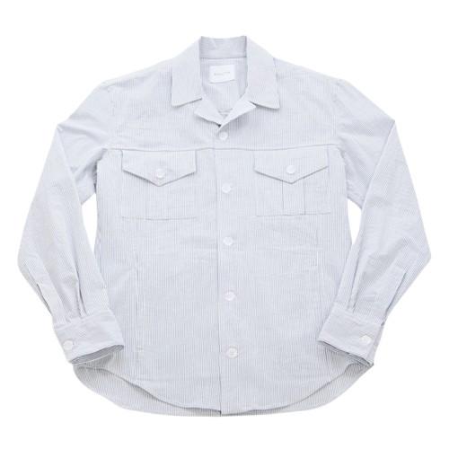 【SALE40】BAGUTTA バグッタ [春夏] シアサッカー コットンストレッチ シャツジャケッ...