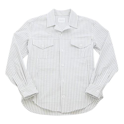 【SALE40】BAGUTTA バグッタ [春夏] シアサッカー コットンストレッチ シャツジャケッ...