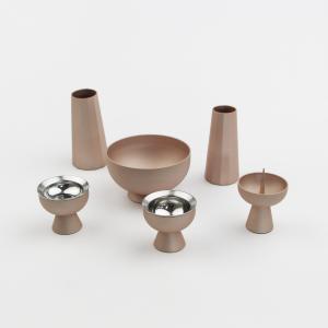 さくらりんセット こはる シルクの仏具 5具足 桜蒔絵 Silk 1.8寸 