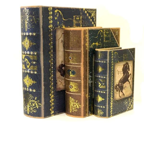 パンチスタジオ　スモールネスティングブックボックス 47284N Horses