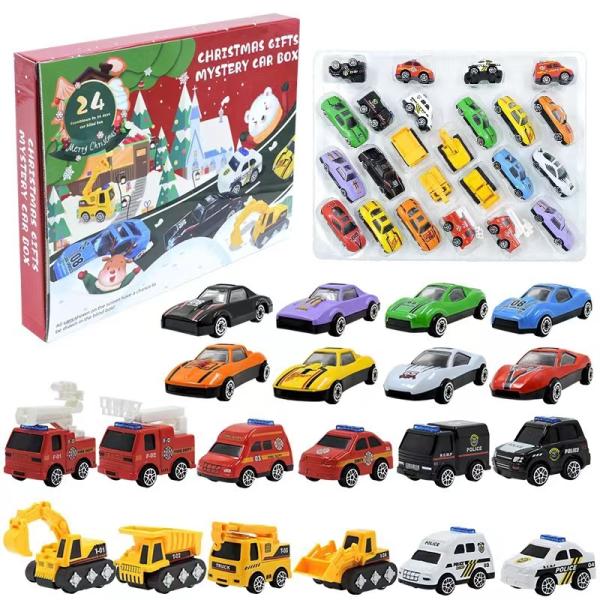 アドベントカレンダープルバックカー 男の子 おもちゃクリスマスプレゼント クリスマスギフト 車おもち...