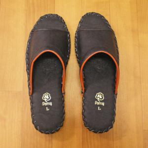 婦人用スリッパ　PANSY(パンジー)　9505　手編み製法タイプ　Lサイズ（24〜24.5cm）　ブラック