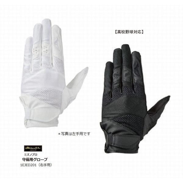 野球：ミズノ MIZUNO PRO 1EJED201 右手用  守備用手袋（片手）高校野球対応 サウ...
