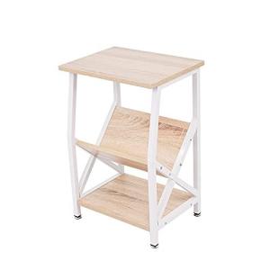 サイドテーブル ナイトテーブル ベッドテーブル 収納付き 木目調 テーブル コーヒーテーブル リビングサイド