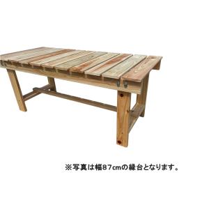 国産桧縁台(ウッドベンチ) 幅60cm 奥行3...の詳細画像1