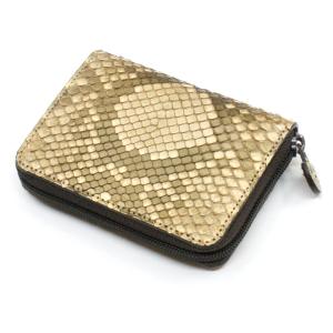 小銭入れ コインケース ファスナー小銭入れ パイソン革 ヘビ革 本革