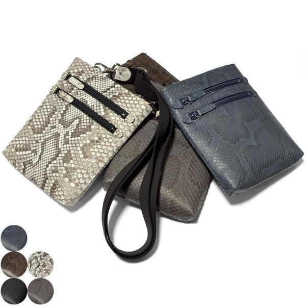 パイソン革 モラレス マット ショルダーバッグ 本革 蛇革 斜め掛け 着脱式 日本製 レディース メ...