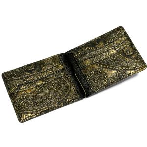 札ばさみ マネークリップ / メンズ レディース 豚革 ・ パイソン 群雲