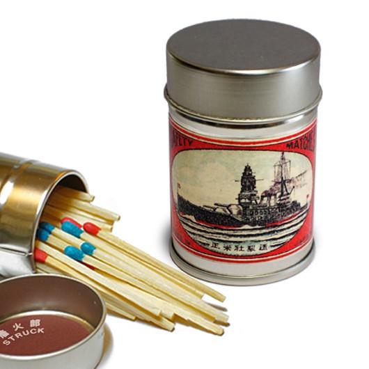 レトロラベル缶マッチ・船002