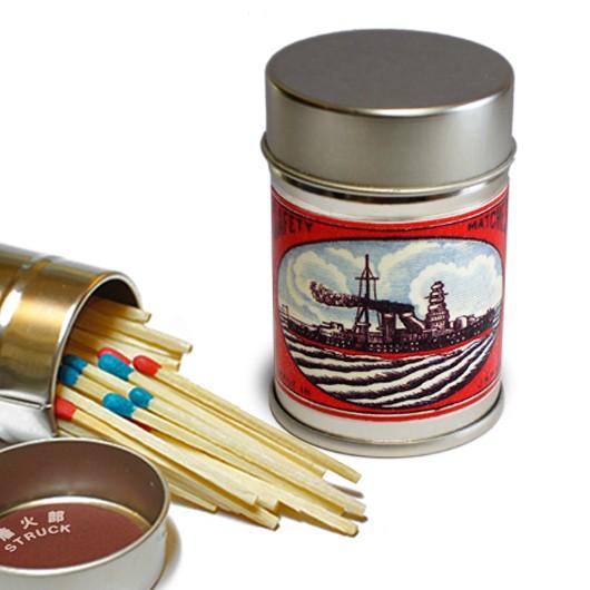 レトロラベル缶マッチ・船005