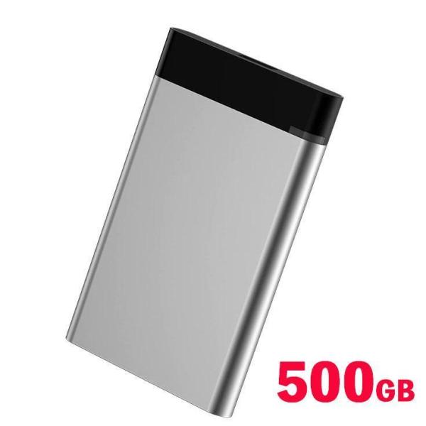外付けHDD 500GBポータブル型 4k対応テレビ録画 PC パソコン mac対応 USB3.1/...