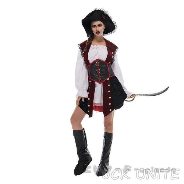 女海賊 船長パイレーツオブカリビアン 海賊帽付 jckunite衣装 大人用 女性用 jckunit...