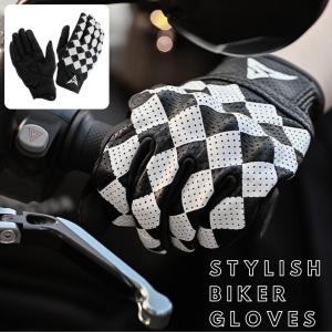 ハーレー乗り必見！ バイク対応 冬用 レザーグローブ イエロー 裏起毛