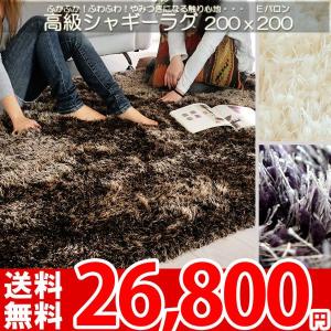 ラグ シャギー ラグ マット ホットカーペット 対応 200x200cm Eバロン ni