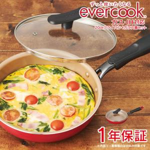 evercook エバークック ガス IH対応 フライパン20cmセット EISTFP20RD ドウシシャ