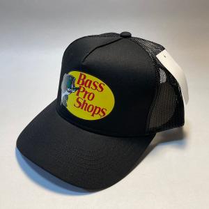 Bass Pro Shop バスプロショップス メッシュキャップ ブラック 20代 30代 40代 カジュアル プリント ロゴ アウトドア キャンプ シンプル おしゃれ 海外限定