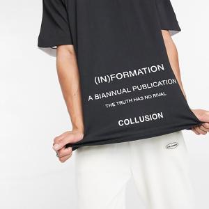 送料無料 即納 Tシャツ メンズ ユニセックス ロゴT  カジュアル ビックシルエット collus...