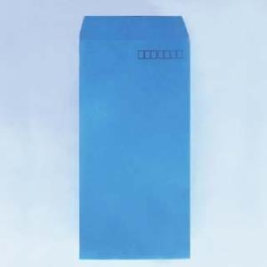 長3封筒 - Kカラー ブルー (紙厚: 70)(郵便番号の枠：あり)(中貼) 1000 枚｜nakano