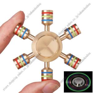 銅 Hand spinner 船 舵  夜光 蓄光 指 スピナー スピン フィジェット トイ fidget spinner 人気の指遊び 指のこま 独楽回し ストレス解消 おもちゃ レインボー
