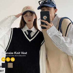 Vネック トップス デート チルデンニット スクールコーデ カップル お揃い 韓国服 リンクコーデ ベスト ペア Rda なかの商会 通販 Yahoo ショッピング