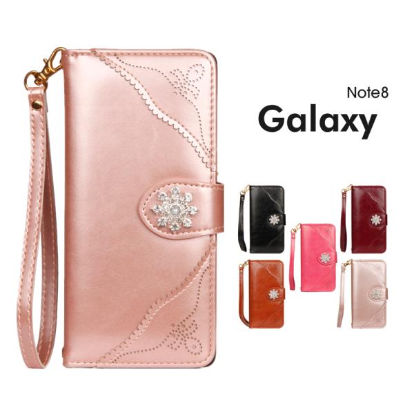 Galaxy Note8ケース カバー 手帳型 レザー　Galaxy Note8ケースかわいい 人気...