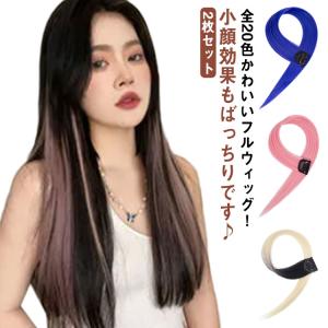 全20色2枚セット! ウィッグ ロング 自然 コスプレ 部分 かつら セミロング ミディアム 耐熱 フルウィッグ グラデーション うぃっぐ ナチュ カ｜nakanoshokai