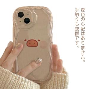 クリア iPhoneケース うねうね なみなみ pro シリコン max iphone12mini かわいい iphone13mini 韓国 スマホケ