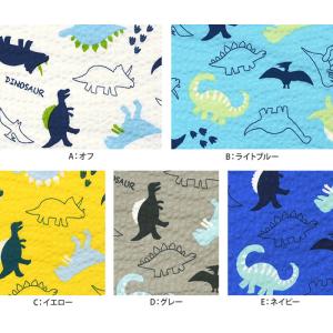 恐竜と足跡 リップル リップル生地 シルエット...の詳細画像4