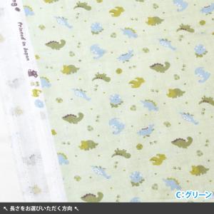 てくてくダイナソー ダブルガーゼ 恐竜 恐竜柄...の詳細画像1