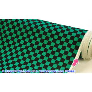 柄違い 市松模様と麻の葉模様 ダブルガーゼ F...の詳細画像1