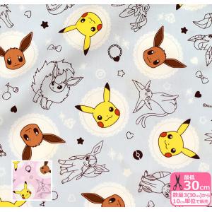 ポケモン イーブイ オックス ピカチュウ かわいい ポケットモンスター キャラクター キャラクター生地 生地 布 数量3(30cm)から10cm単位