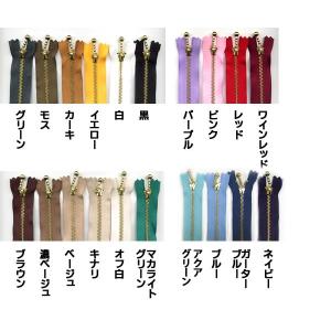 YKK 玉付きファスナー11cm ゴールド 金...の詳細画像2
