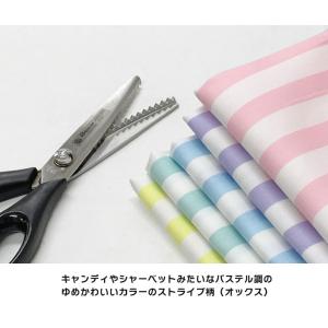 ゆめかわいいストライプ 15mm オックス パ...の詳細画像2