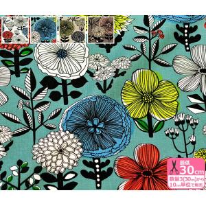 広幅綿麻キャンバス フラワーガーデン 個性的な花...の商品画像