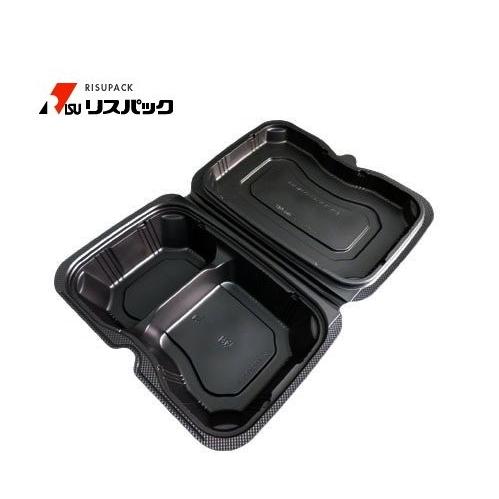 【300枚】バイオデリカ シェルBOX60-1 黒 使い捨て 弁当容器 リスパック