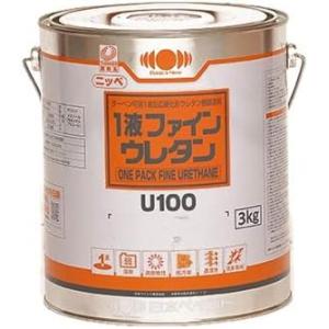 日本ペイント　１液ファインウレタン　U100　シャニングリーン　3Kg