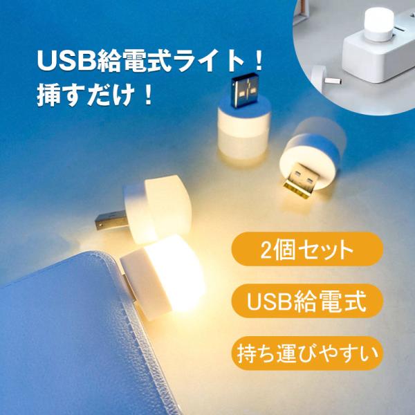 ナイトライト 2個セット室内 小さめ ライト 屋内 持ち運びやすい 収納便利 防災グッズ USB給電...