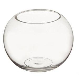 ガラス 容器 テーブル ボウル 金魚鉢 大 おしゃれ インテリア オブジェ アクアリウム テラリウム 花瓶 (20cm)